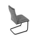 Židle jídelní, šedý samet, černá pohupová podnož