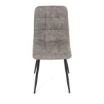 Židle jídelní, šedá látka cowboy, nohy černý kov