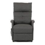 Křeslo polohovací, eletrické, šedá látka.