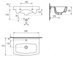 CERSANIT - SKŘÍŇKA SATI A UMYVADLO CERSANIA 60 DSM S567-006-DSM