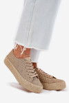 Vzorované dámské tenisky na platformě s pleteninou Lee Cooper LCW-25-08-3646L Khaki 37