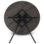 Kulatý jídelní stůl 100x100cm, lamino, šedý dub, HT-R5010 GREY