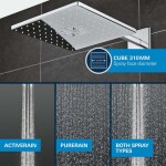 GROHE - Vitalio SmartActive Sprchový set s termostatem pod omítku, 31x31 cm, 2 proudy, chrom 34875000