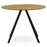 Kulatý jídelní stůl 100x100cm, lamino, dub, HT-R5010 OAK