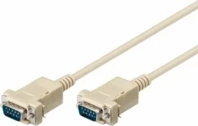 Rozbaleno - MicroConnect sériový kabel RS-232, D-SUB 9-pin (M) - D-SUB 9-pin (M) 2m bílá / rozbaleno (SCSEHH2.rozbaleno)