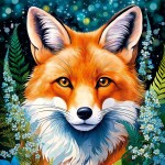 Puzzle Cherry Pazzi 1000 dílků - Liška v květinách (Red Fox in Flowers)