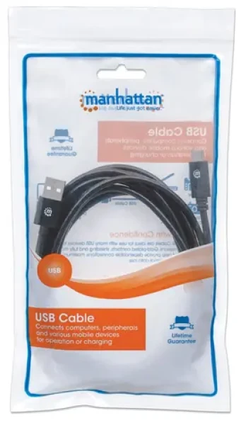 Manhattan kabel USB-C - USB-A černá / Kabel / USB 2.0 / 480 Mbit/s / 3 m (354936)