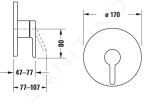 DURAVIT - C.1 Sprchová baterie pod omítku, chrom C14210010010