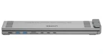 Unitek D1137AGY01 stříbrná / Dokovací stanice / USB-C / 3x USB-C / HDMI 4K / čtečka karet / PD 100W (D1137AGY01)