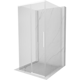 MEXEN/S - Rox-3S sprchový kout 3 stěnný , posuvný 95 x 95, transparent, bílá 8C2-095-095-20-00-3S