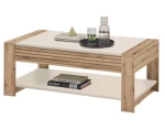 Konferenční stolek se šuplíkem Felipe, dub evoke/béžový kašmír