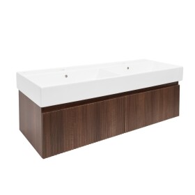 Koupelnová skříňka s umyvadlem SAT Evolution 118x30x44,8 cm ořech mat SATEVO120NAU2 SATEVO120NAU2