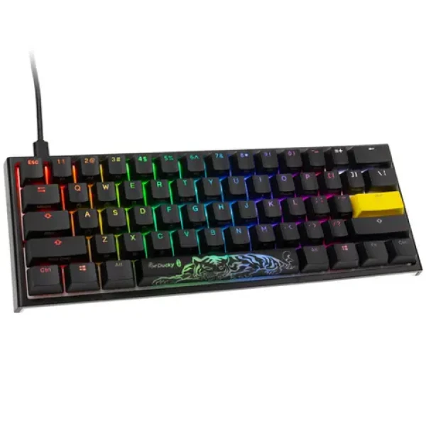 Ducky One 2 Pro Mini Gateron Yellow černá / herní klávesnice / podsvícená / mechanická / drátová USB-C / US (DKON2061ST-GUSPDAZTY2)