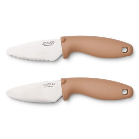 LIEWOOD Dětský nožík Perry Tuscany Rose – set 2 ks, růžová barva, kov, plast