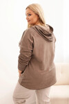 Dámská mikina Plus Size s kapucí a potiskem fango dekatyzovaná fango UNI