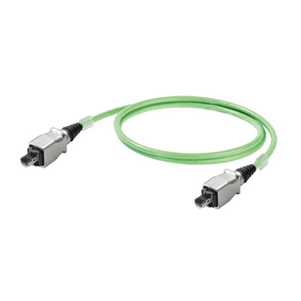 Weidmüller 1312690050 RJ45 síťové kabely, propojovací kabely CAT 5e S/UTP 5.00 m zelená samozhášecí, s ochranou 1 ks