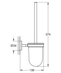 GROHE - QuickFix Start Cosmopolitan WC štětka nástěnná, s držákem, sklo/chrom 41169000