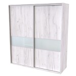 Nábytek Mikulík Skříň FLEXI 2 - 2x dveře dělené sklem MATELUX ROZMĚR: (š/v/h) 180 x 220 x 65 cm