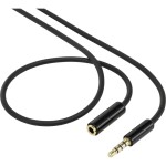 Oehlbach jack audio prodlužovací kabel [1x jack zástrčka 3,5 mm - 1x jack zásuvka 3,5 mm] 5.00 m černá pozlacené kontakty Oehlbac