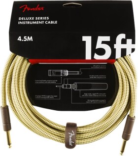 Fender Deluxe Series 15' Instrument Cable Tweed