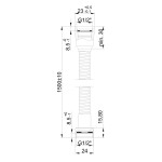 INVENA - Ocelová sprchová hadice 150cm - bag AW-41-150-G