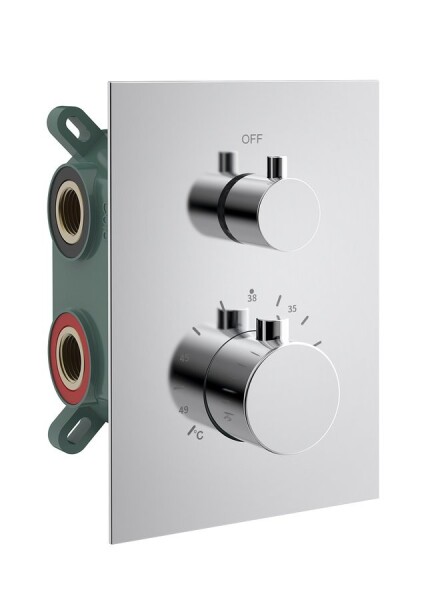 SAPHO - KIMURA podomítková sprchová termostatická baterie, box, 3 výstupy, chrom KU683