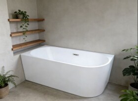 HOPA - Volně stojící vana LUXURY bílá, se štěrbinovým přepadem - Barva sifonu - Chrom, Rozměr vany - 170 × 80 Způsob provedení - Levé VANAVN170L