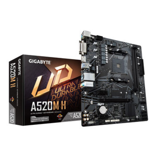 GIGABYTE A520M H (rev. 1.0) / AMD A520 / DDR4 / SATA III RAID / USB / GLAN / M.2 / sc.AM4 / mATX (A520M H)