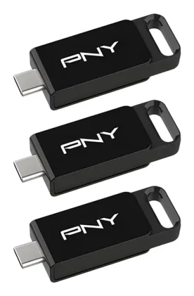 PNY Elite 128GB černá / Flash disk / USB-C 3.2 Gen 1 / 3 ks (P-FD128X3ELC-GE)