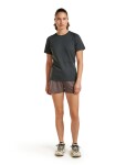 Dámské merino triko s krátkým rukávem ICEBREAKER Wmns 200 Waffle Elevation SS Tee, Obsidian velikost: L