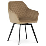 Jídelní židle, béžová, sametová látka, DCH-425 CAP4