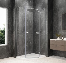 POLYSAN - GLOBE CHROME čtvrtkruhový sprchový kout 1000x800, čiré sklo, pravé GB2180RC