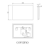 CERANO - Koupelnové LED zrcadlo Fiore - 100x70 CER-476714