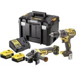 DeWalt DCK2080P2T / Aku sada nářadí / příklepová vrtačka úhlová bruska/ 18 V / 2x 18V 5Ah / nabíječka kufr (DCK2080P2T)