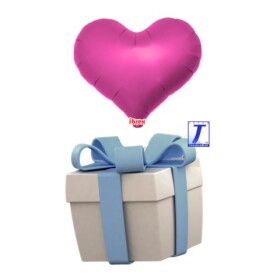 Létající balónek srdce tmavě růžové metalické 35 cm - TAKARA KOSAN Létající balónek srdce tmavě růžové metalické 35 cm - TAKARA KOSAN