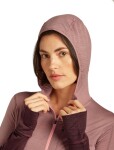 ICEBREAKER Wmns 200 Realfleece Descender LS Zip Hood, Summit/Java/Acid Pink/Cb (vzorek) velikost: S