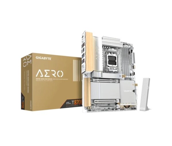 GIGABYTE MB Sc AM5 X870E AERO X WOOD, AMD X870E. 4xDDR5, 2xUSB-C, 2xHDMI, Wifi, ATX EDF_1706343