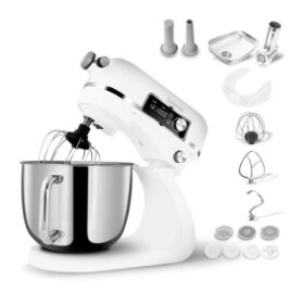 Salente DigiChef+, kuchyňský robot, mísa 6 litrů, celokovový, masomlýnek, digitální displej, bílý