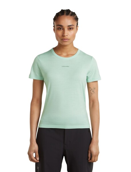 Dámské merino triko s krátkým rukávem ICEBREAKER Wmns 200 Tech Lite SS Crop Slim Tee, Mint velikost: S