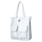 Stylová koženková kabelka na rameno LB Larysa, bílá