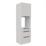 Vysoká skříňka pro vestavnou troubu Como 60 DPS-210 3S 1F - Premium Box Barva korpusu: Bílá, Barva dvířek: Kašmír