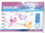 Školní plánovací kalendář s háčkem 2027, 30 x 21 cm