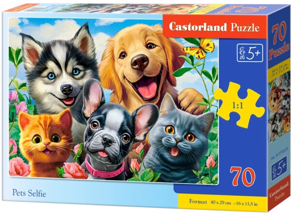 Puzzle Castorland 70 dílků premium - Zvířecí selfie