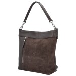 Trendy dámská kožená kabelka na rameno Alyssa, tmavě hnědá