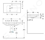 GEBERIT - iCon Umyvadlo 900x480x160 mm, s přepadem, s otvorem pro baterii, KeraTect, bílá 501.840.00.2