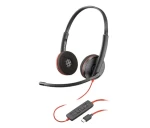 Poly Blackwire C3220 černá / Náhlavní souprava / mikrofon / dvě sluchátka / USB-C (80S07AA)