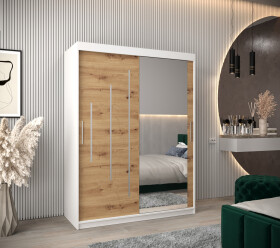 Šatní skříň Abi Y2 Barva korpusu: Bílá, Rozměry: 150 cm, Dveře: Dub artisan