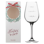 Bella Rose Sklenice na víno Neptej se! + vánoční krabička, čirá barva, sklo, 350 ml