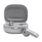JBL Live Flex šedá / Bezdrátová sluchátka do uší / mikrofon / Bluetooth 5.3 / IP54 (LIVEFLEXGRY)