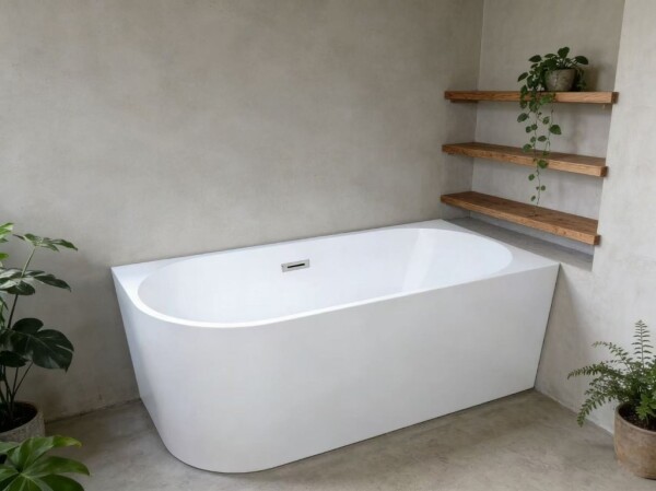 HOPA - Volně stojící vana LUXURY bílá, se štěrbinovým přepadem - Barva sifonu - Chrom, Rozměr vany - 170 × 80 Způsob provedení - Pravé VANAVN170P